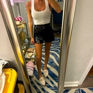 Nasty Gal Faux Leather Shorts